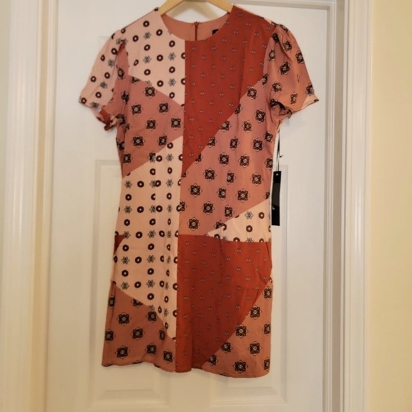 NWT House of Harlow 1960 x REVOLVE Delphine Dress in Rose Patchwork Sz Med / 4 - Picture 4 of 7